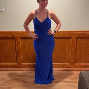 Blue evening gown/ prom dress by LuLus